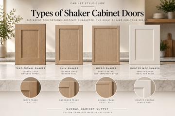 Types of Shaker Cabinet Doors: Traditional, Slim, Micro-Shaker, Solid Wood &amp; Routed MD